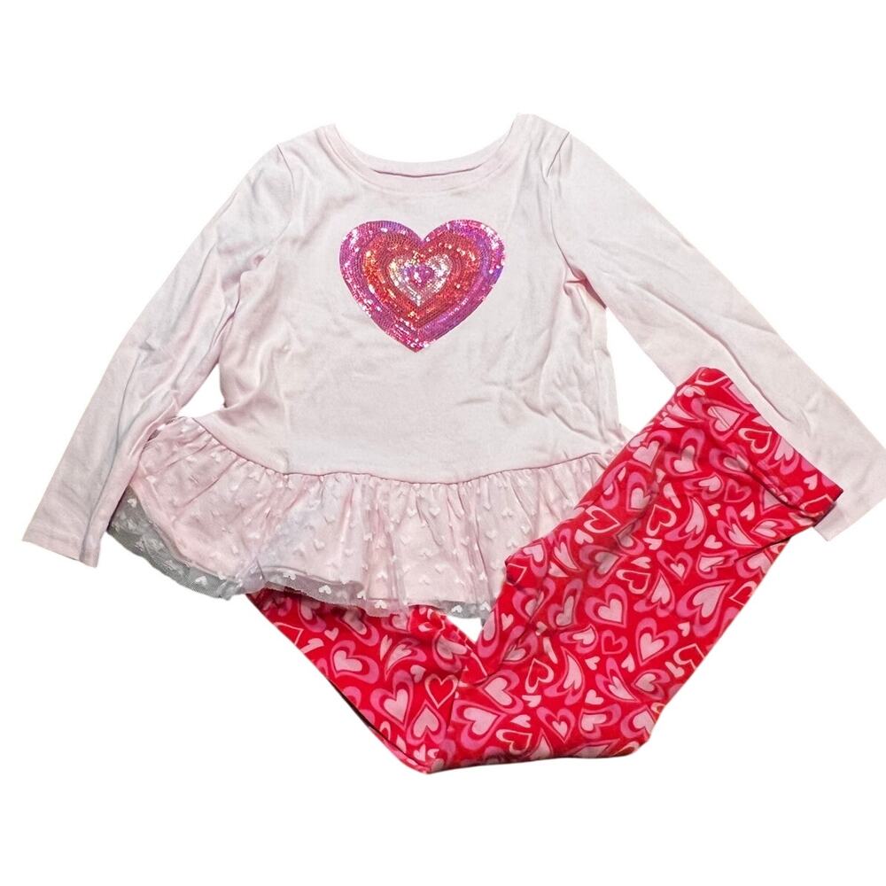 Jumping Beans Set Heart Valentine's Day Size 4T